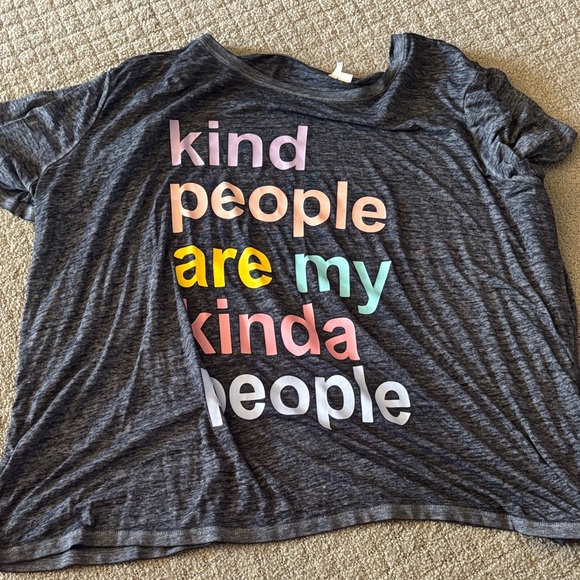 Cato Charcoal Tee with Colorful Text - Picture 1 of 4